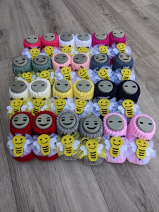 Пинетки Gogo Mini "Пчёлки", разные цвета,девочка  0-6 месяцев