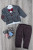  Костюм Hippil "Клітка", бордовий, хлопчик 6-12-18 місяців, фото