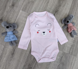 Боди Puan Baby "Мишка", розовый, девочка 3-6-12-18 месяцев