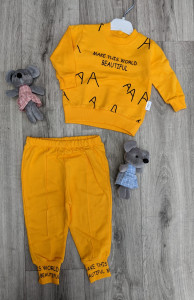 Костюм Minico "Буквы", жёлтый, мальчик 9-12-18-24 месяцев
