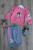  Костюм Kid's Wear "Besties", рожевий, дівчинка 6-9-12-18 місяців, фото