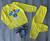 Пижама "Патрон", жёлтый, голубой 1-3-5-7-9 лет, фото