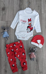 Комплект Baby Teddy "Happy", красный, девочка 3-6-9-12 месяцев