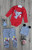Комплект Baby Teddy "Коала", червоний, дівчинка 3-6-9-12 місяців, фото