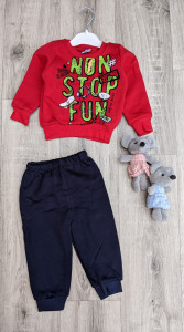 Костюм Buyumus "Non stop fun", красный, мальчик 1-2-3 года
