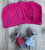 Шапочки " Вельвет" розовые, девочка 2-3 года, фото