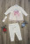 Комплект Findik "Girl" молочный с розовым , девочка 3-6 месяцев, фото