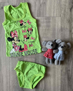 Комплект "Minnie mouse" зелений, дівчинка 1-2-3-4-5 років