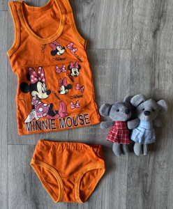 Комплект "Minnie mouse" помаранчевий, дівчинка 1-2-3-4-5 років