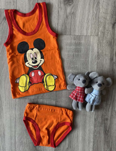 Комплект "Micky Mouse" помаранчевий, хлопчик 1-2-3-4-5 років