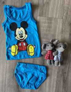 Комплект "Micky Mouse" блакитний, хлопчик 1-2-3-4-5 років