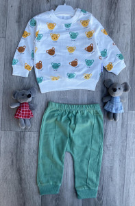 Костюм Benzer "Bear" зелений, хлопчик 6-9-12 місяців