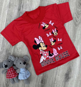 Футболка "Minnie Mouse" червона, дівчинка 1-2-3-4-5 років