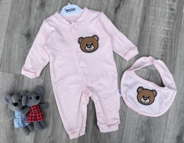 Человечек Murat Baby "Медвежонок" розовый, девочка 3-6-9-12 месяцев
