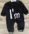 Человечек Murat Baby "I'm" черный , мальчик 3-6-9-12 месяцев, фото