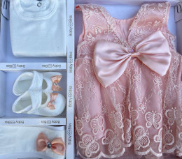 Комплект Baby Biss "Метелики" персиковий, дівчинка 0-6 місяців