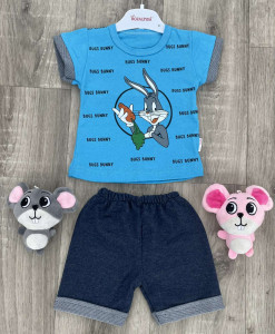 Костюм Rozalinda "Bugs Bunny" блакитний, хлопчик 6-9-12 місяців
