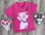 Футболка "Киця" малинова, дівчинка 1-2-3-4-5 років, фото