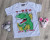 Футболка Minika "T-REX" сіра, хлопчик 3-5-7-9 років, фото
