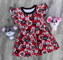 Платье "Minnie mouse" красное, 1-2-3-4-5 лет