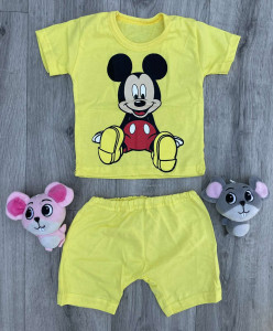 Костюм "Micky Mouse" жовтий, хлопчик 6-9-12-18 місяців