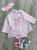 Боді Mini Love "Бант" рожевий, дівчинка 6-9-12 місяців, фото