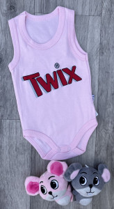 Боді Findik "Twix" рожевий, дівчинка 3-6-9-12-18 місяців