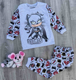 Пижама "Batman" серая, мальчик 2-3-4-5-6 лет