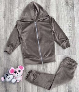 Костюм "Велюр" коричневий, унісекс 2-3-4-5 років