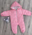 Комбінезон Partner "Однотонний" рожевий, дівчинка 3-6-9-12 місяців, фото