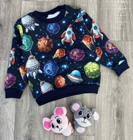 Реглан "Космос" синий, мальчик 2-3-4-5 лет