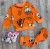 Костюм  Bergusi "Together is better" оранжевый, мальчик 2-3-4-5 лет, фото