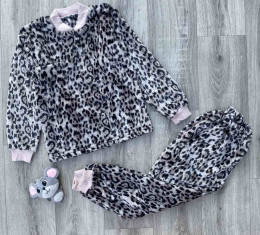Пижама "Леопард" коричневая, девочка 6-7-8 лет