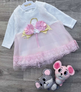 Сукня Murat Baby "Квіти" рожева,3-6-9-12 місяців