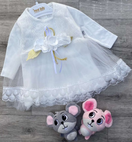 Сукня Murat Baby "Квіти" біла,3-6-9-12 місяців