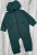 Ромпер «Однотонний» зелений, унісекс 6-9-12-24 місяців, фото