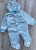 Чоловічок «Ведмедики» блакитний, хлопчик 6-9-12 місяців, фото