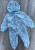 Чоловічок «Зірочки» блакитний, хлопчик 6-9-12 місяців, фото