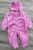 Человечек «Однотонный» розовый, девочка 6-9-12 месяцев, фото