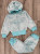 Костюм «Мишки» бирюзовый, унисекс 6-9-12 месяцев, фото