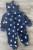 Человечек «Лапки» темно-синий, мальчик 6-9-12 месяцев, фото