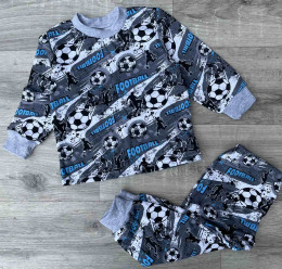 Пижама «Football» серый, мальчик 1-2-3-4-5 лет