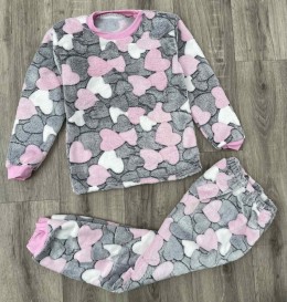 Піжама «Сердечки» рожевий, дівчинка 6-7-8 років