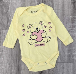 Боді Findik «Happy Bear» жовтий, дівчинка 3-6-9-12-18 місяців