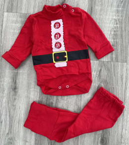 Комплект «Санта» червоний, хлопчик 6-9-12-24 місяців