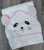 Рушник Ramel «Ведмедик» молочно-рожевий, дівчинка 80*80, фото