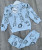 Костюм Woops «Животные» голубой, мальчик 6-9-12-18 месяцев, фото