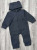 Ромпер «Однотонний» графітовий, хлопчик 6-9-12-24 місяців, фото