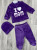 Комплект Minilove «I❤️Mom» фіолетовий, дівчинка 0-3-6 місяців, фото