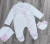 Чоловічок Minilove «Рюші» біло-рожевий, дівчинка 0-3-6 місяців, фото
